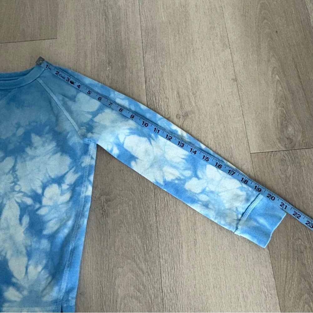 Gap Kids Girls Boys Unisex Tie Dye Crewneck Sweatshirt 6/7 YO Blue White Cotton